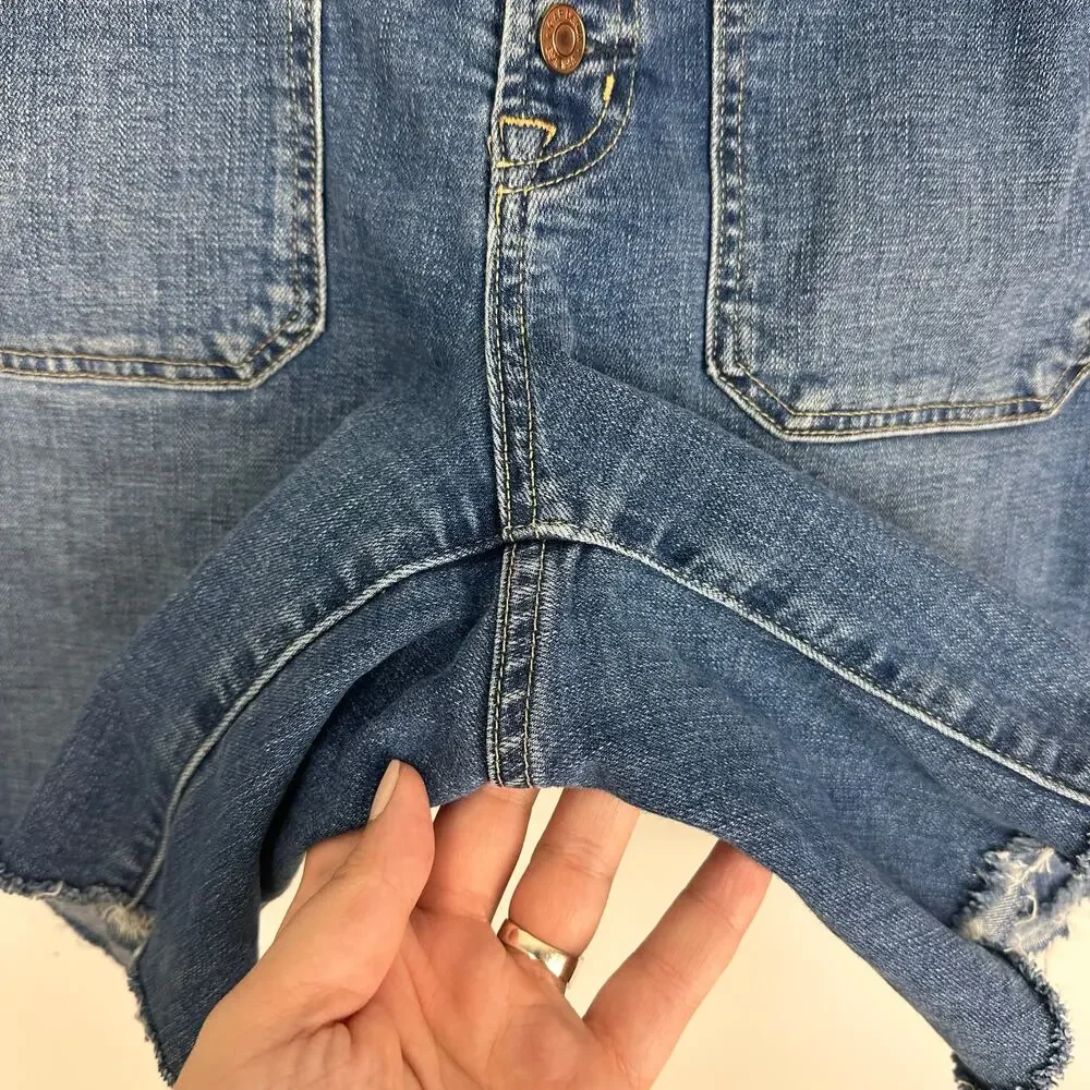 Gap 5” Girlfriend Blue Denim Jean Short Mid-rise 14T Classic Jorts